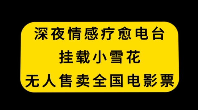 深夜情感疗愈电台，挂载小雪花，无人售卖全国电影票