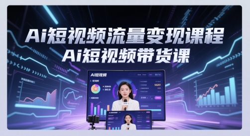 Ai短视频流量变现课程，Ai短视频带货课