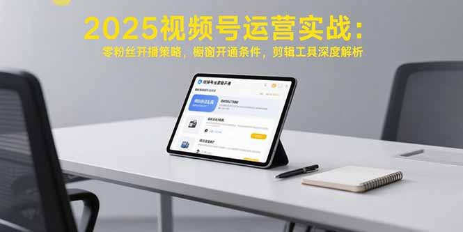 （15505期）2025视频号运营实战：零粉丝开播策略，橱窗开通条件，剪辑工具深度解析