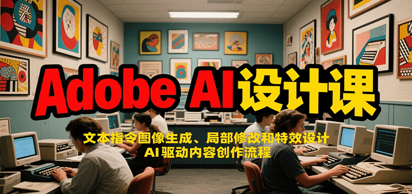 Adobe AI设计课：文本指令图像生成、局部修改和特效设计，AI驱动内容创作流程