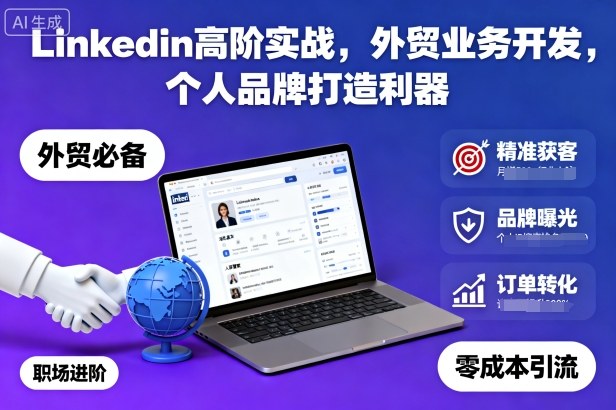 Linkedin高阶实战，外贸业务开发，个人品牌打造利器