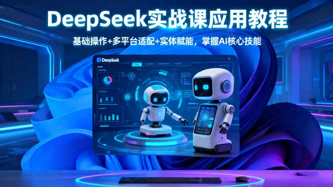 （16391期）DeepSeek实战课应用教程、基础操作+多平台适配+实体赋能，掌握AI核心技能