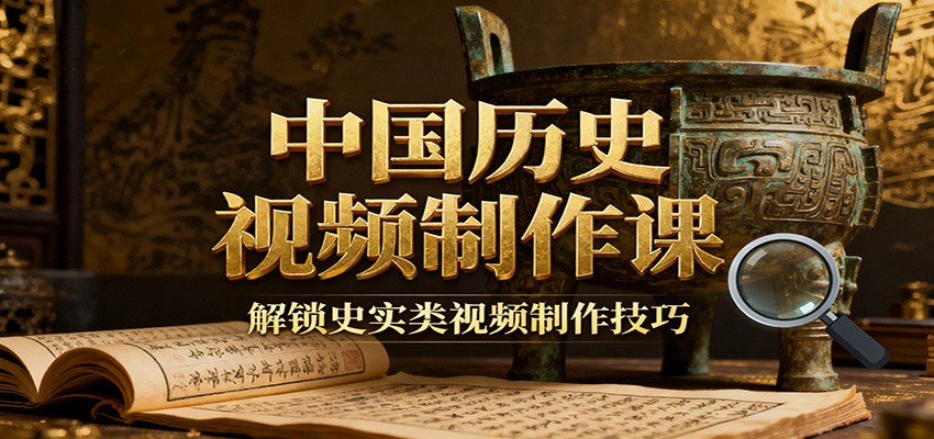 中国历史视频制作课:疆域地图集+参考文案+练习素材,解锁史实类视频制作技巧