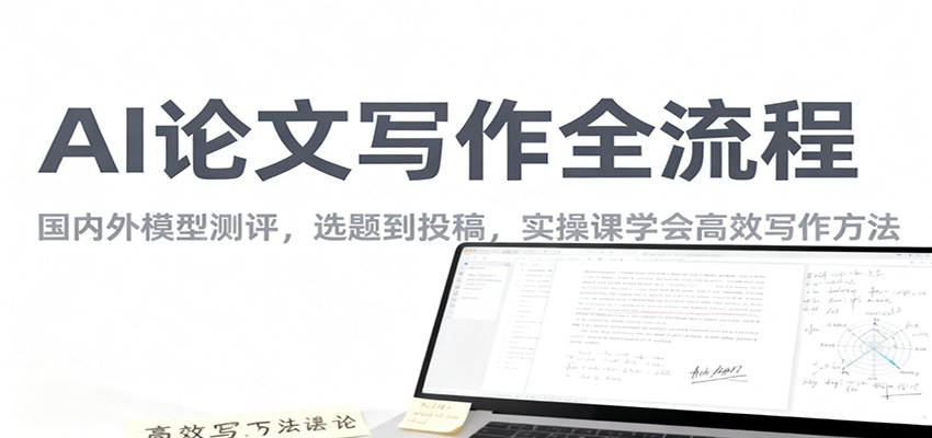 AI论文写作全流程,国内外模型测评,选题到投稿,实操课学高效写作方法