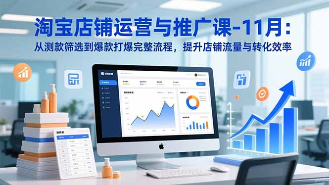 (16714期)淘宝店铺运营与推广课-11月:从测款筛选到爆款打爆完整流程,提升店铺流量与转化效率