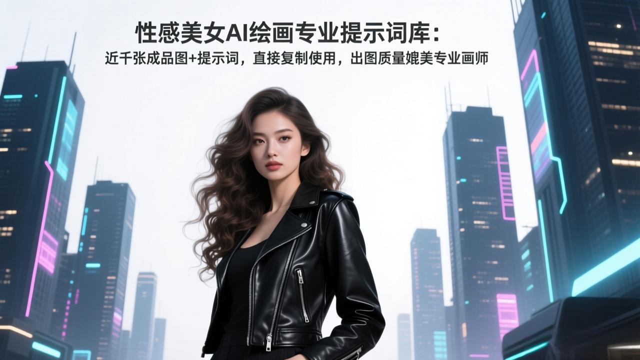 (17262期)性感美女AI绘画专业提示词库:近千张成品图+提示词,直接复制使用,出图质量媲美专业画师