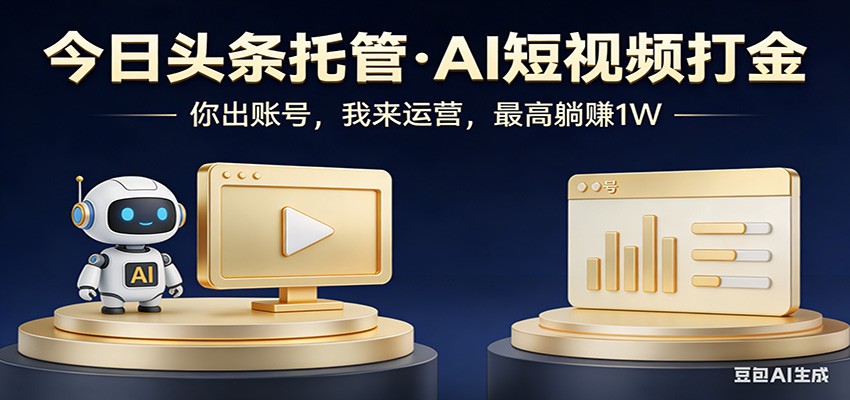 头条号AI托管,我提供作品,你提供账号,每天5分钟发布,小白躺赚3000+