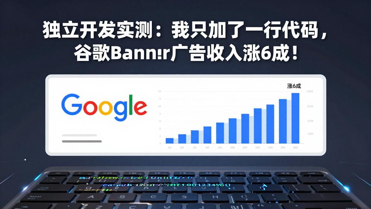 （17574期）付费文章：独立开发实测：我只加了一行代码，谷歌Banner广告收入涨6成！