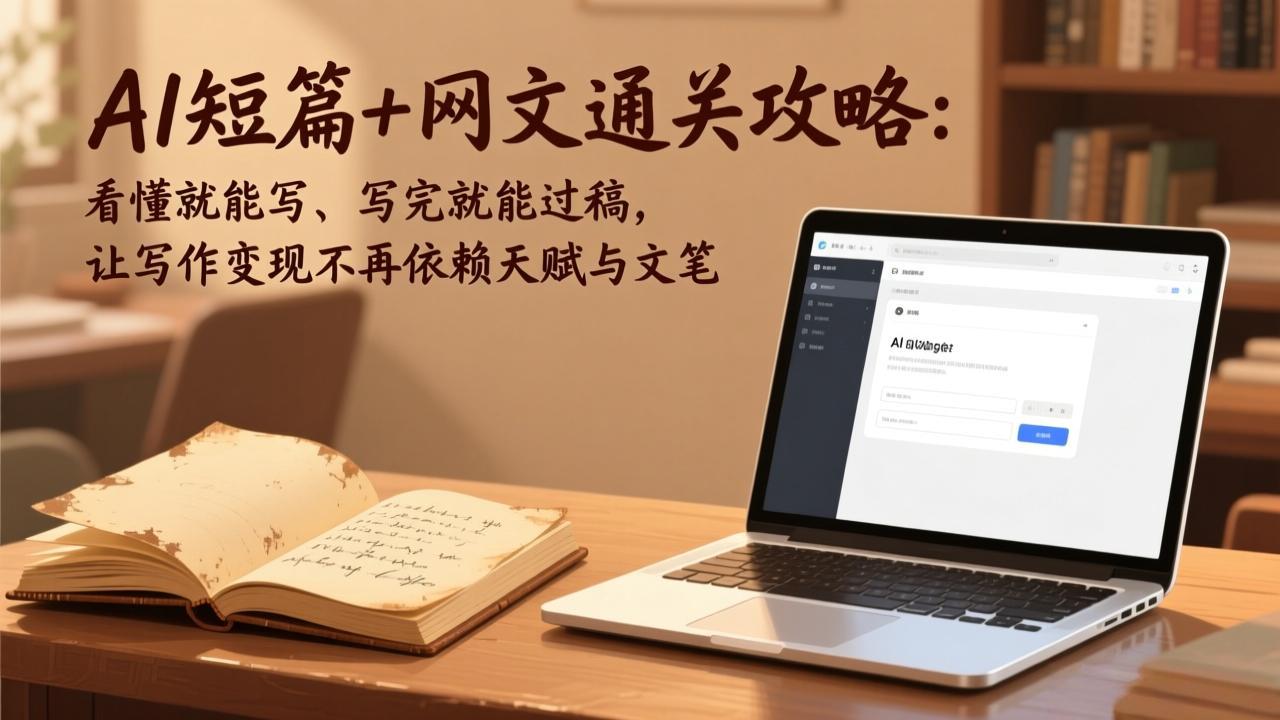 (18064期)AI短篇+网文通关攻略-更新4月:看懂就能写、写完就能过稿,让写作变现不再依赖天赋与文笔