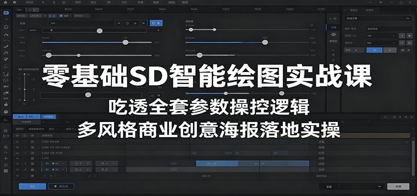 零基础SD智能绘图实战课:吃透全套参数操控逻辑,多风格商业创意海报落地实操