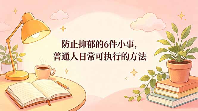 （18385期）付费文章：防止抑郁的6件小事，普通人日常可执行的方法