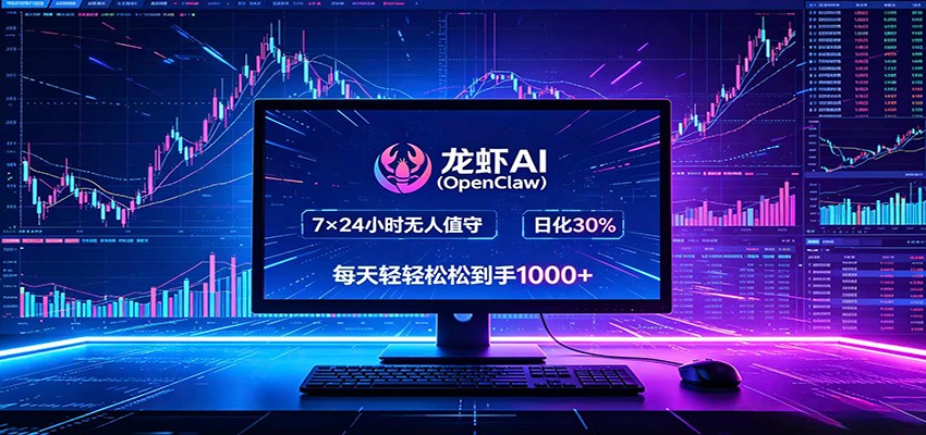 龙虾AI（OpenClaw）全自动挂机，智能操控电脑高效执行任务，每天轻松到手四位数