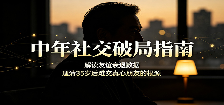 中年社交破局指南：解读友谊衰退数据，理清35岁后难交真心朋友的根源