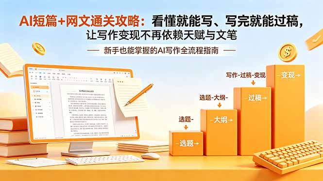 （19655期）AI短篇+网文通关攻略-更新：看懂就能写、写完就能过稿，让写作变现不再依赖天赋与文笔