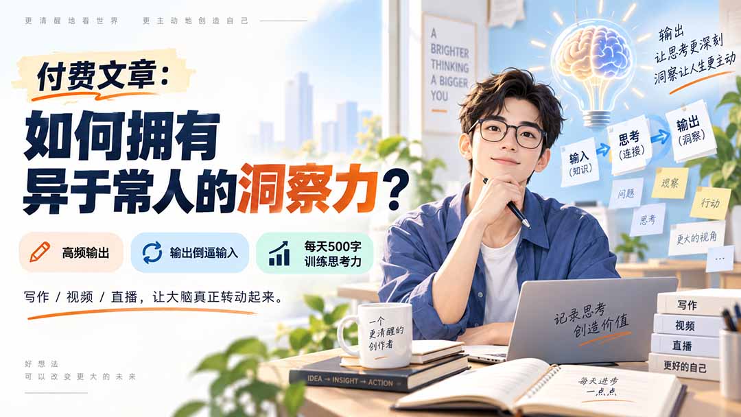 （20558期）付费文章：如何拥有异于常人的洞察力？