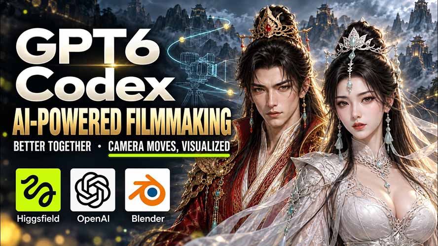 （20561期）GPT-6 Astra×Codex高智能制作视频！联手Higgsfield，运镜可视化实战