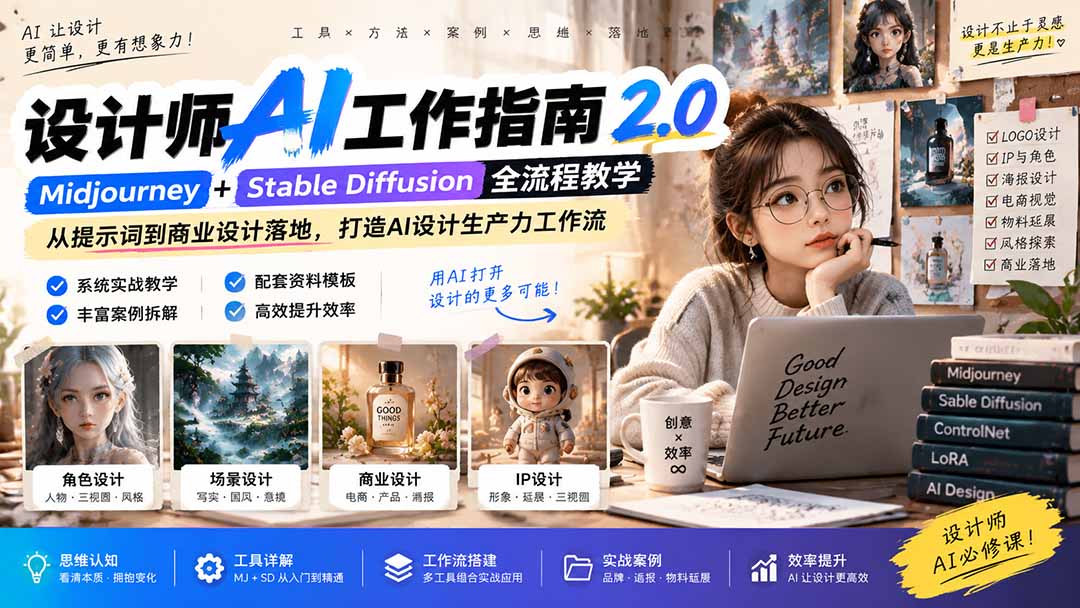 （20562期）《设计师AI工作指南 2.0》-无水印课：从思维落地，解锁 AI 设计生产力